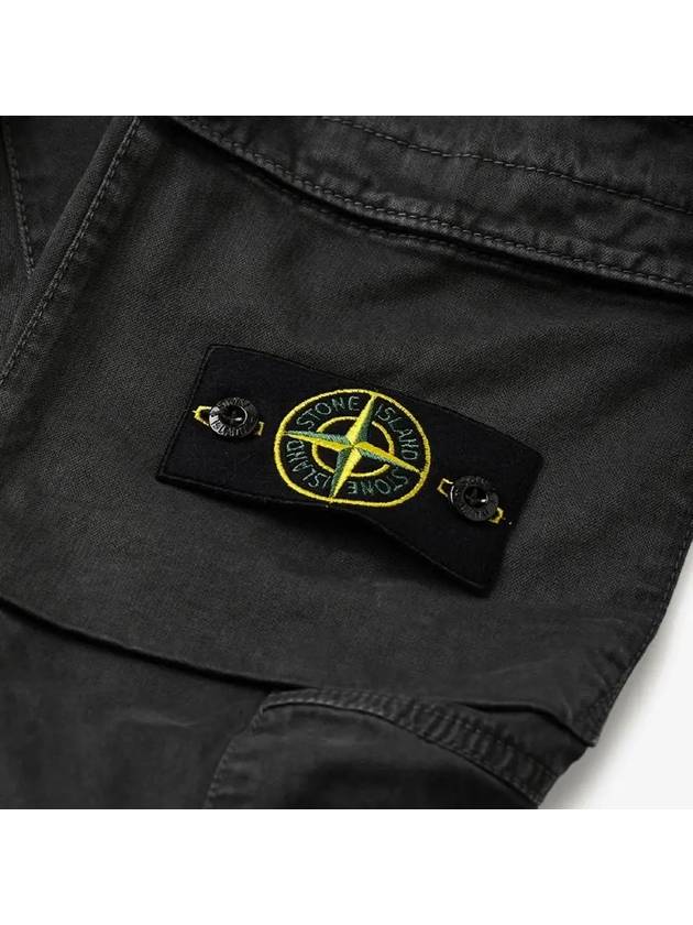 Stretch Cotton Cargo Straight Pants Grey - STONE ISLAND - BALAAN 4