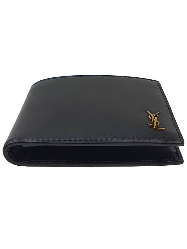 Tiny Monogram Half Wallet Black Gold - SAINT LAURENT - BALAAN 6