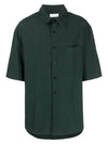 Regular Collar Short Sleeve Shirt Green - LEMAIRE - BALAAN 2