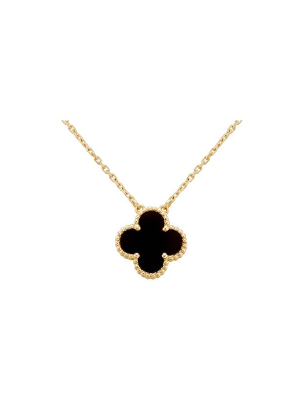 Vintage Alhambra Pendant Necklace Gold Black - VANCLEEFARPELS - BALAAN 1