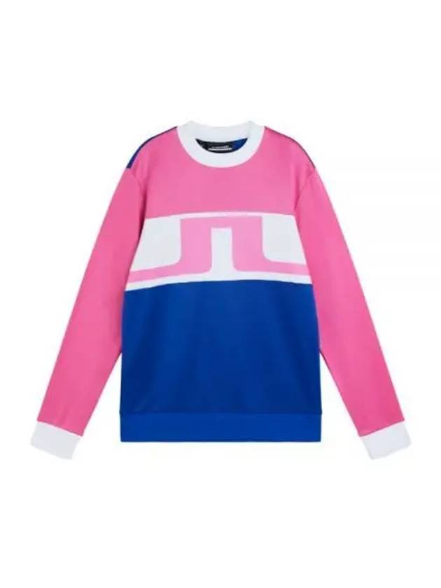 Jones Crew Neck Sweatshirt Blue Pink - J.LINDEBERG - BALAAN 2