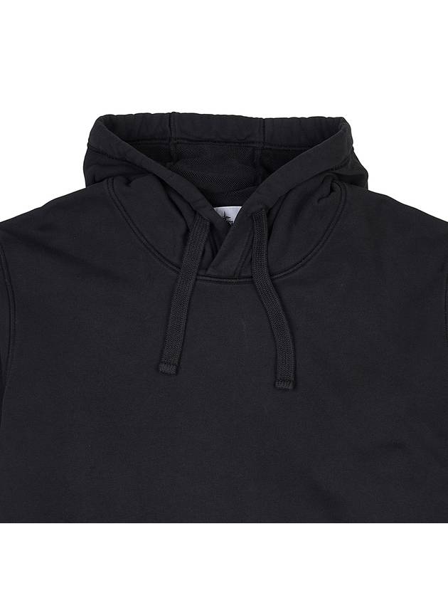 Signature Logo Patch Hoodie Black - STONE ISLAND - BALAAN 4