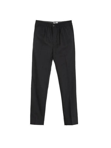 Men's Wool Straight Pants Black - AMI - BALAAN 1