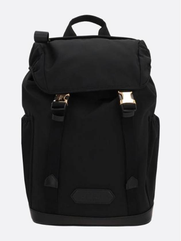 Buckle Strap Drawstring Backpack Black - TOM FORD - BALAAN 1