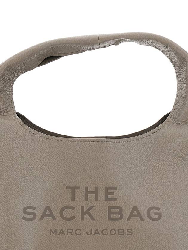 'The Sack' Grey Shoulder Bag With Embossed Logo In Hammered Leather Woman - MARC JACOBS - BALAAN 3