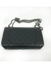 255 Chain Vintage Calfskin Ruthenium  Medium Flap Shoulder Bag Black - CHANEL - BALAAN 3