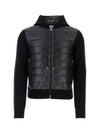 Hooded Padded Cardigan Black - MONCLER - BALAAN 2