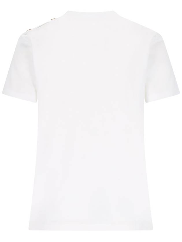 Logo Crew Neck Short Sleeve T-Shirt White - BALMAIN - BALAAN 3