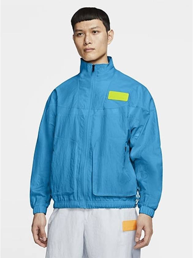 01-CN4579-446-Jordan-23 Engineered Woven Jacket-Blue - NIKE - BALAAN 1