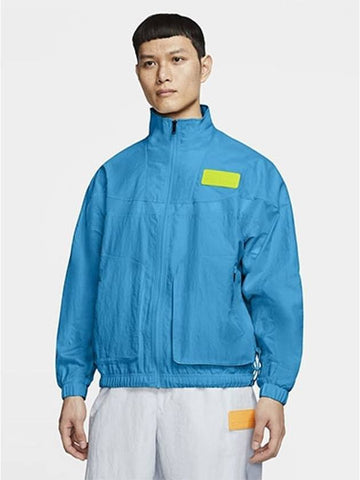 01-CN4579-446-Jordan-23 Engineered Woven Jacket-Blue - NIKE - BALAAN 1