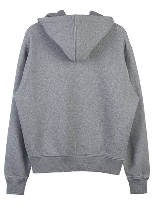 Heart Small Logo Hoodie Grey - AMI - BALAAN 5