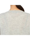 Women's Logo Cashmere Knit Top Grey - PRADA - BALAAN 8