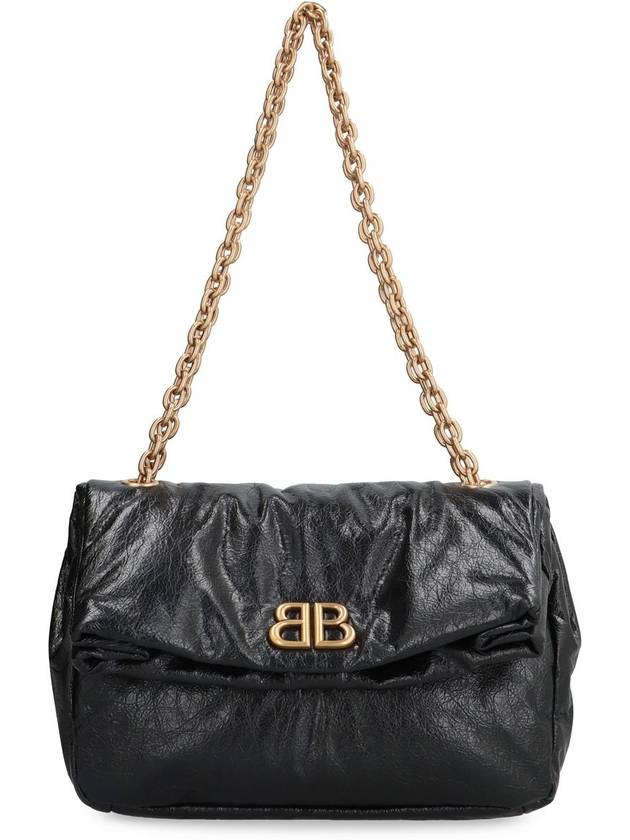 Monaco Small Chain Shoulder Bag Black - BALENCIAGA - BALAAN 3