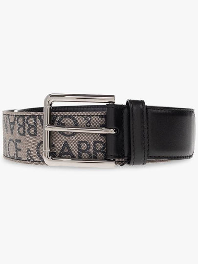 logo leather belt black - DOLCE&GABBANA - BALAAN 2