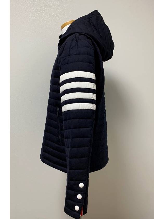 diagonal armband hooded padded jacket 1 - THOM BROWNE - BALAAN 4