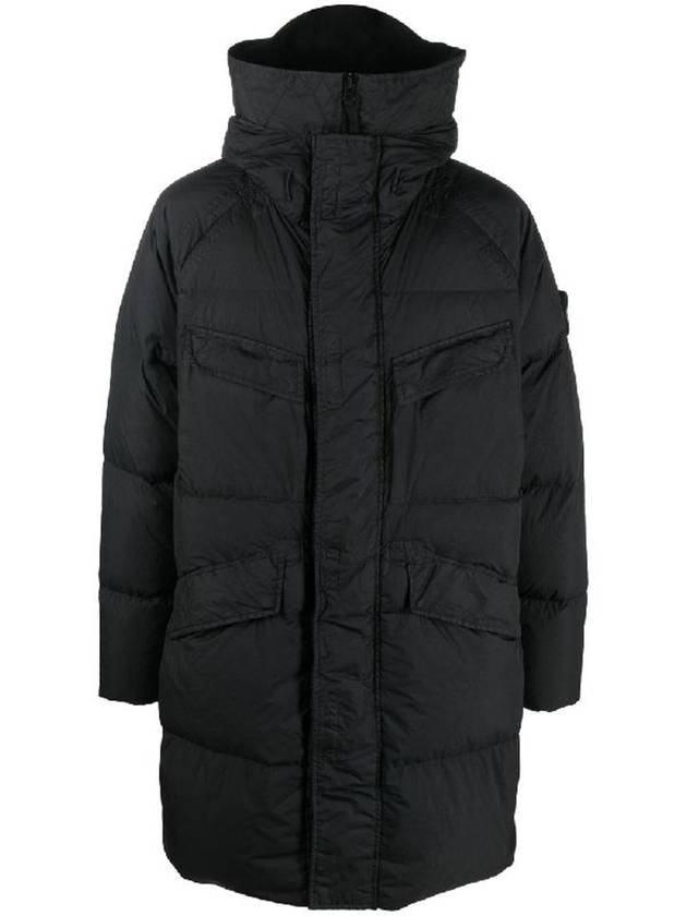 Wappen Patch Crinkle Reps Long Padding Black - STONE ISLAND - BALAAN 2