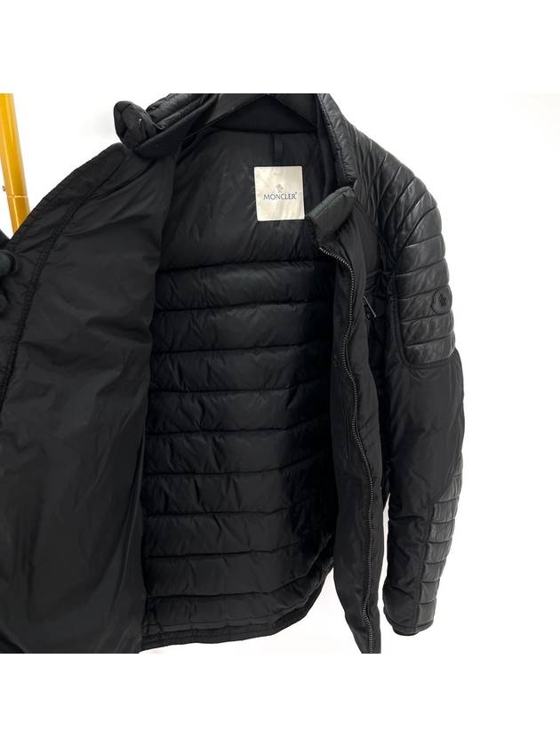 Black Waffen Dimitri Biker Padded Jumper Size 6 - MONCLER - BALAAN 6