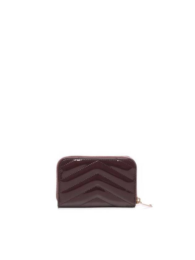 Cassandra Matelasse Patent Leather Half Wallet Red - SAINT LAURENT - BALAAN 4