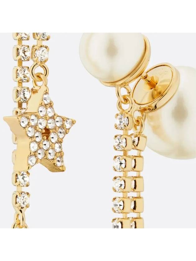 Tribales White Resin Pearl Earrings Gold - DIOR - BALAAN 4