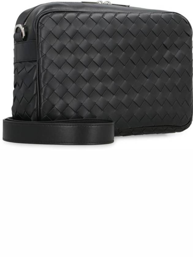 Intrecciato Camera Medium Cross Bag Black - BOTTEGA VENETA - BALAAN 4