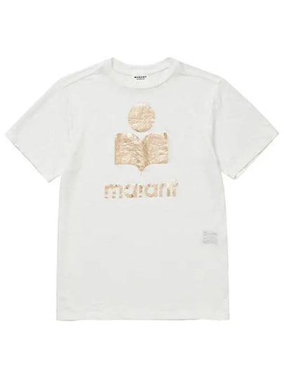 Zwell Logo Print Short Sleeve T-Shirt White - ISABEL MARANT - BALAAN 2