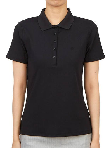 Golf Wear Women s Collar Short Sleeve T Shirt G4LS23K135 ONYX - G/FORE - BALAAN 1