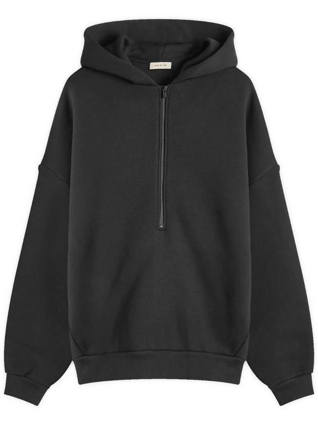 Fleece Half Zip Hoodie Black - FEAR OF GOD - BALAAN 1