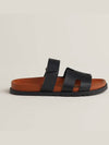 Chypre Calfskin Sandals Black - HERMES - BALAAN 7