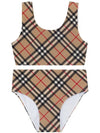 Kids Check Print Bikini Archive Beige - BURBERRY - BALAAN 3