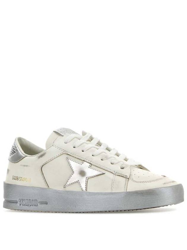 Stardan Silver Tab Low Top Sneakers White - GOLDEN GOOSE - BALAAN 3