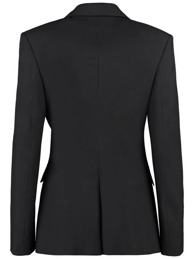 Women's Wool Tailored Blazer Jacket Black - BURBERRY - BALAAN 3