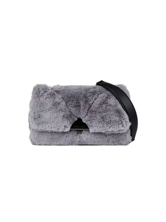 Women s Chain Strap Fur Pochette Gray 271542 - EMPORIO ARMANI - BALAAN 1