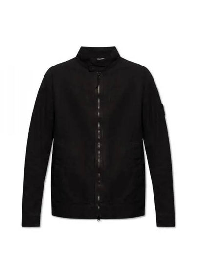 Tela Mock Neck Zip-up Jacket Black - STONE ISLAND - BALAAN 2