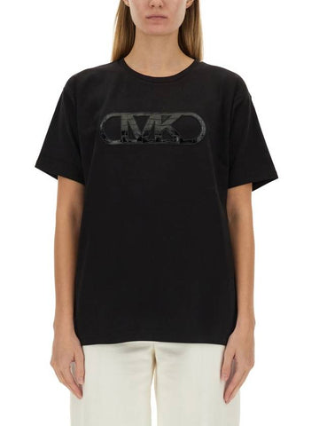 T-SHIRT WITH LOGO - MICHAEL KORS - BALAAN 1