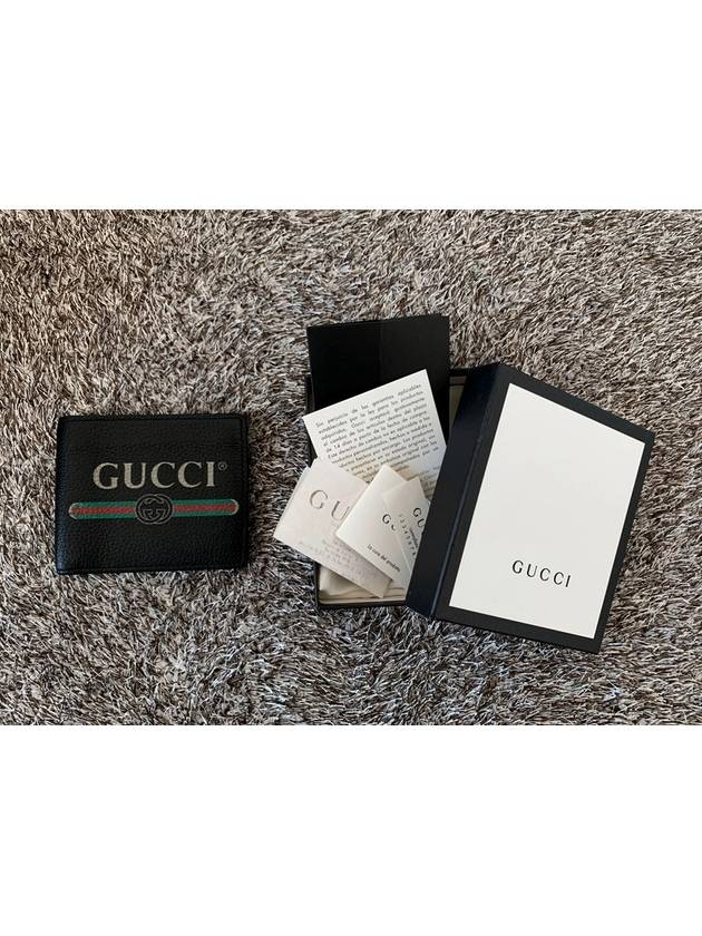 Black band logo leather wallet - GUCCI - BALAAN 2