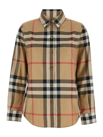 Check Shirt Beige - BURBERRY - BALAAN 1