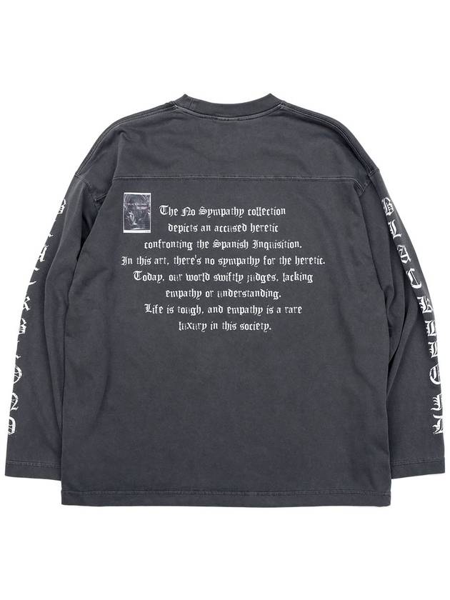 BBD Crushed Faith Pigment Long T Shirt Charcoal - BLACKBLOND - BALAAN 4