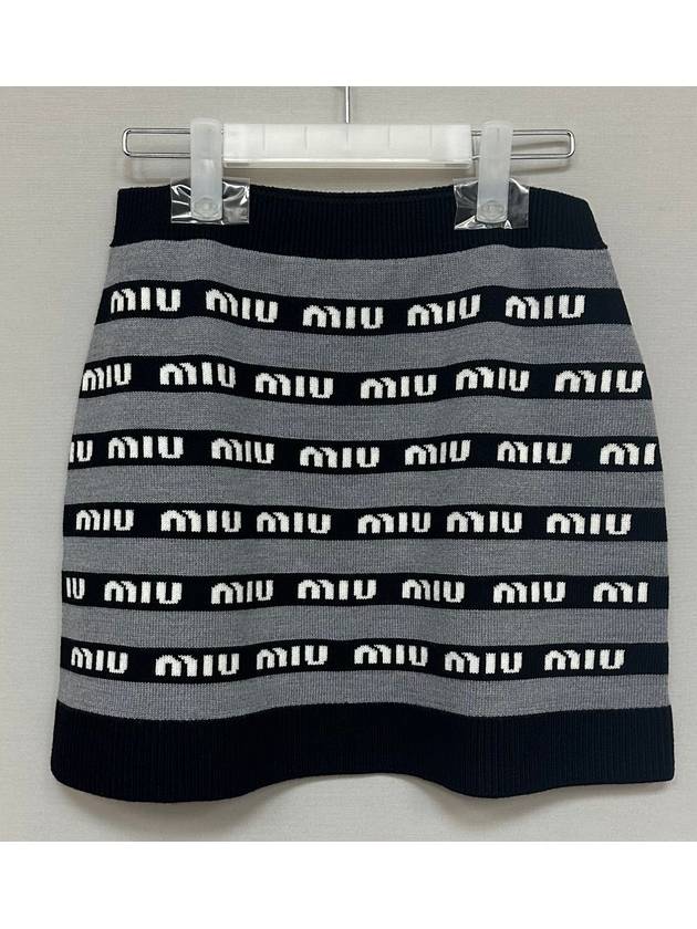 logo wool skirt 27 - MIU MIU - BALAAN 4