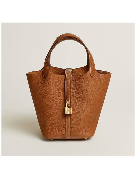 Picotin Lock 18 Tote Bag Brown - HERMES - BALAAN 2