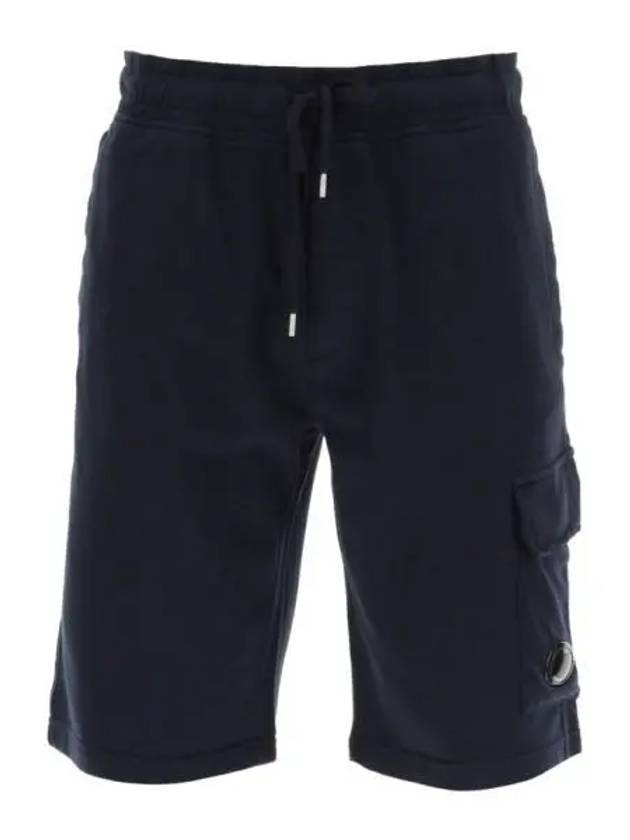 Light Fleece Utility Shorts Navy - CP COMPANY - BALAAN 2