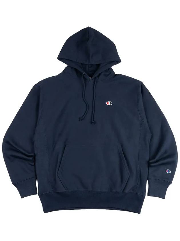 Reverse Weave C Small Logo Men s Hoodie Navy GF68 Y06145 NYC - CHAMPION - BALAAN 3