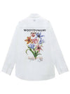 Flower Cotton Long Sleeve Shirt White - WOOYOUNGMI - BALAAN 2