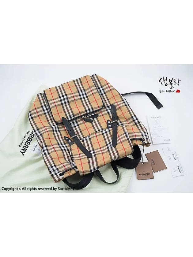 Rucksack Vintage Check Nylon Backpack Beige - BURBERRY - BALAAN 4