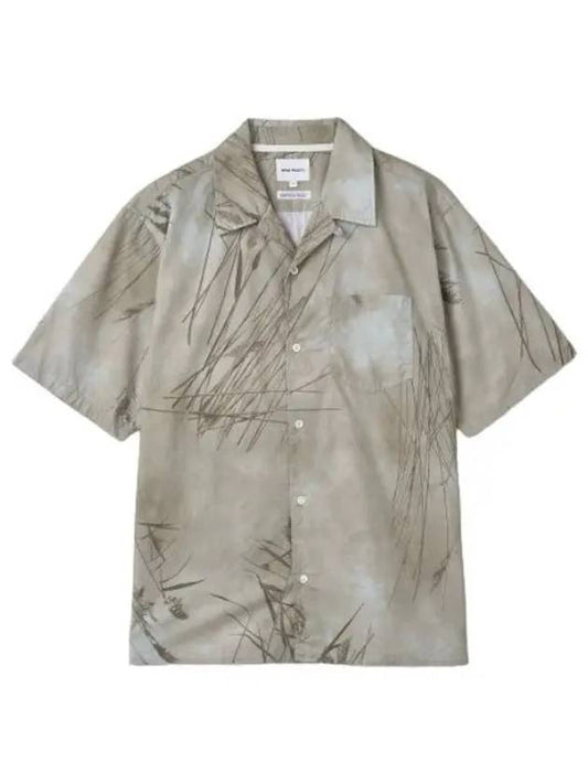 Kasten printed short sleeve shirt light khaki - NORSE PROJECTS - BALAAN 1