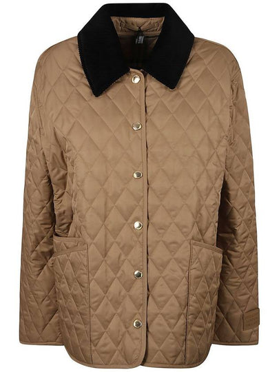 Women's Diamond Quilted Jacket Brown - BURBERRY - BALAAN 2