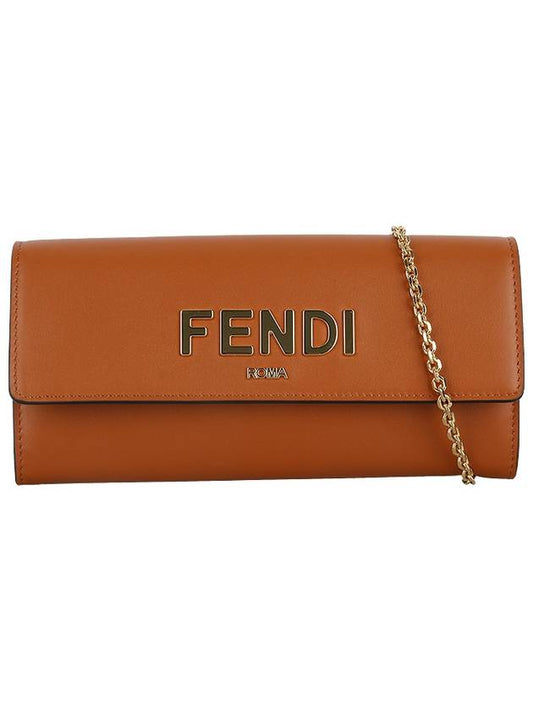 Women's Logo Chain Long Wallet Brown - FENDI - BALAAN 2