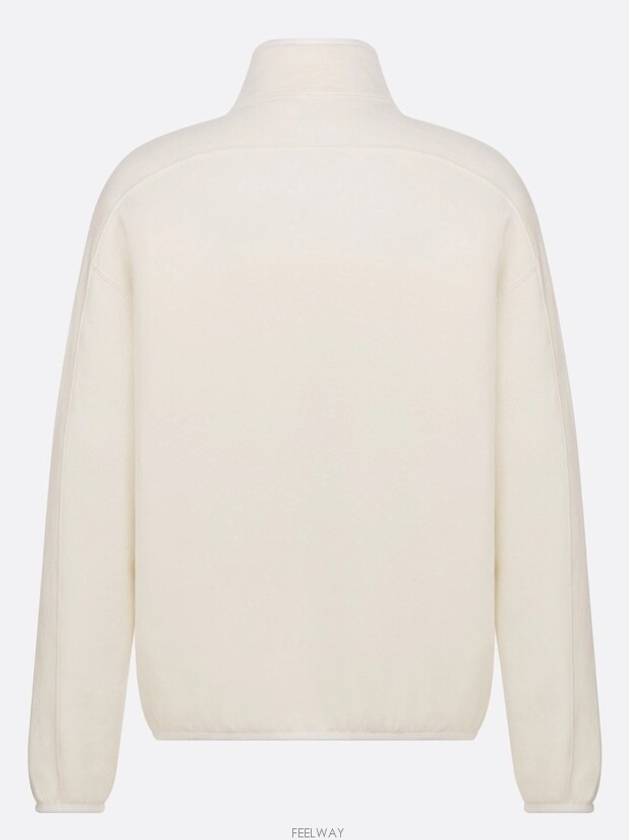 Stand Collar Regular Fit Sweatshirt White - DIOR - BALAAN 7