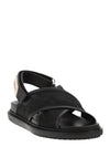 Logo Patch Crossover Sandals Black - MARNI - BALAAN 5