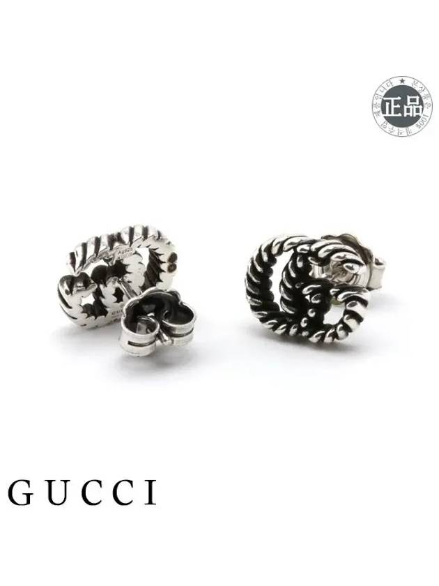 Double G Earrings Silver - GUCCI - BALAAN 3