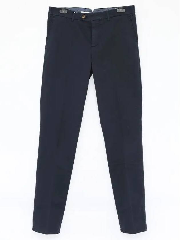 Tapered Chino Cotton Straight Pants Navy - BRUNELLO CUCINELLI - BALAAN 4